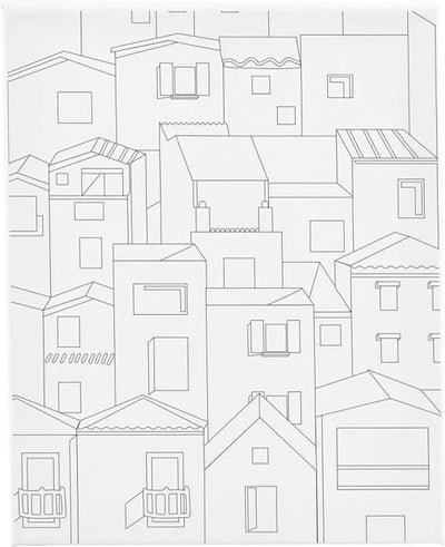 Creativ company lienzo para pintar con impresión, ciudad, d: 1,6 cm, medidas 24x30 cm, 360 gr, 1 pieza