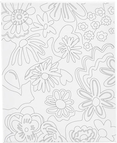 Quadro su tela Creativ Company con stampa, fiori, d: 1,6 cm, misura 24x30 cm, 360 g, 1 pezzo