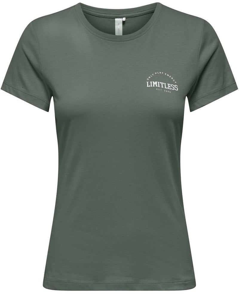 Only play cava life dames fitness t-shirt 15370927-laurel - kleur groen - maat xs