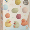 Lobbes speelgoed bv badspeelgoed set met sensorische badballen badeendjes pastel