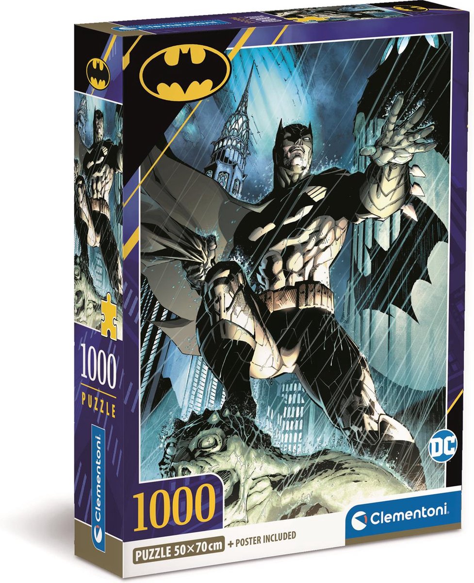 Clementoni - puzzel - 1000 stukjes - batman 2020 - vanaf 14 jaar - high quality collection