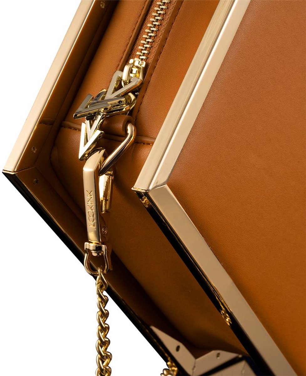 Lockink - mysterious square kink bag - bruin