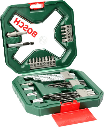 Juego de brocas Bosch x-line - 34 piezas - para madera, metal y piedra