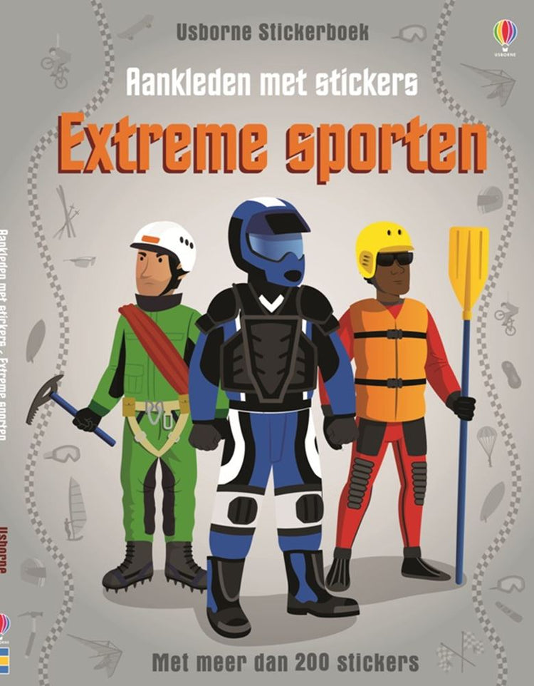Viste con pegatinas: deportes extremos.