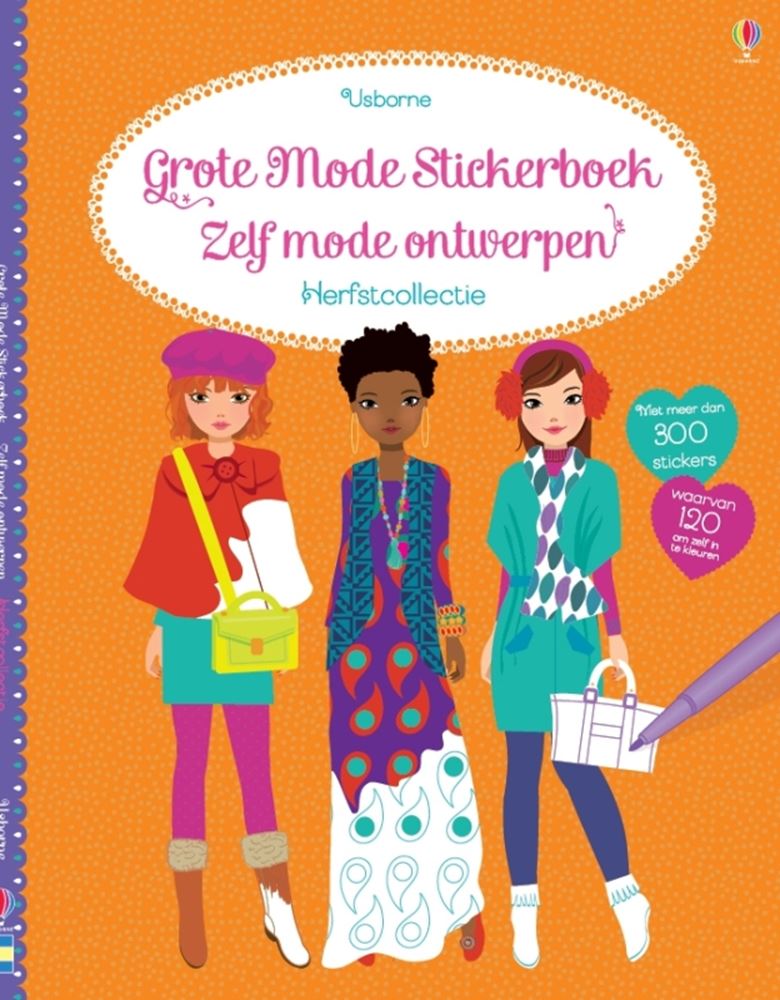 Libro de pegatinas de moda grande: colección de otoño