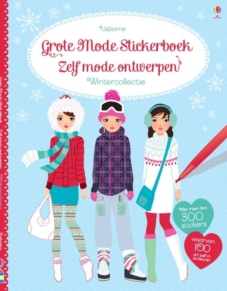 Gran libro de pegatinas de moda: colección de invierno.
