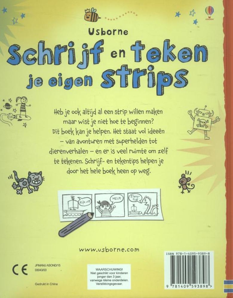 Schrijf en teken je eigen strips. 8+