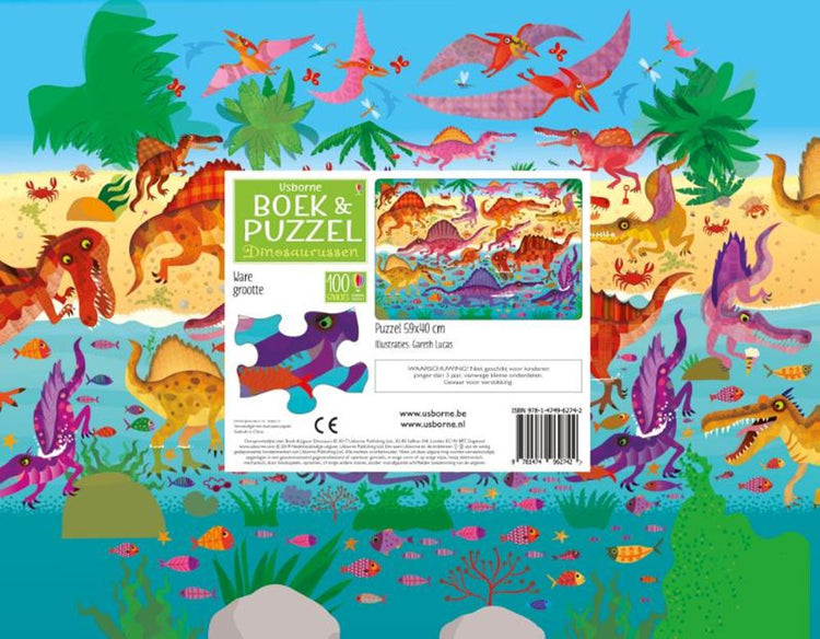 Usborne dinosaurussen boek en puzzel
