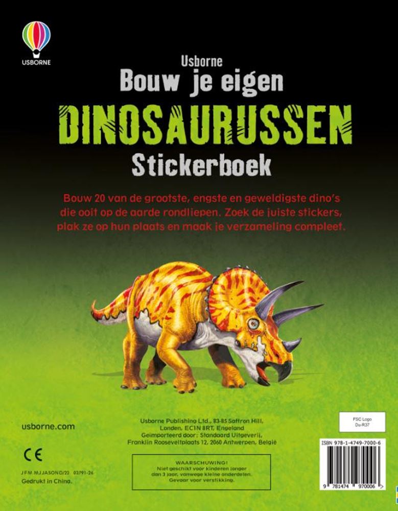 Construye tu propio libro de pegatinas de dinosaurios