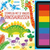 Estampando con los dedos - dinosaurios