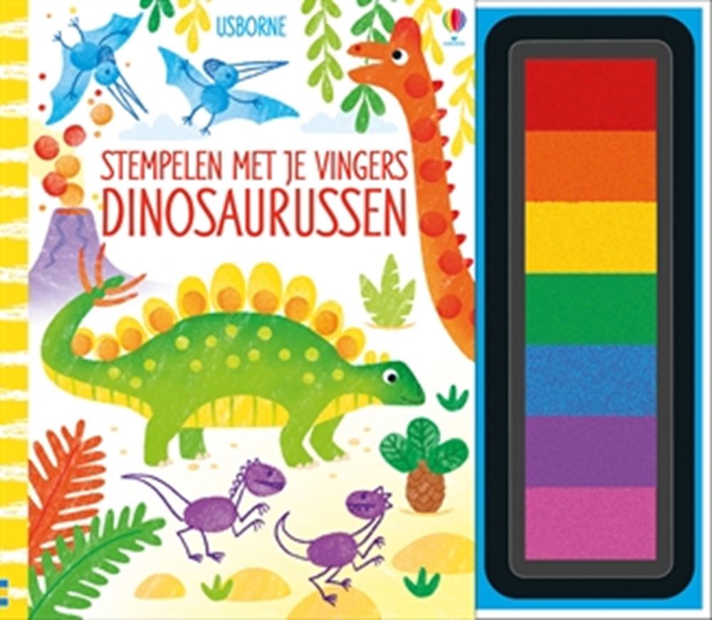 Estampando con los dedos - dinosaurios