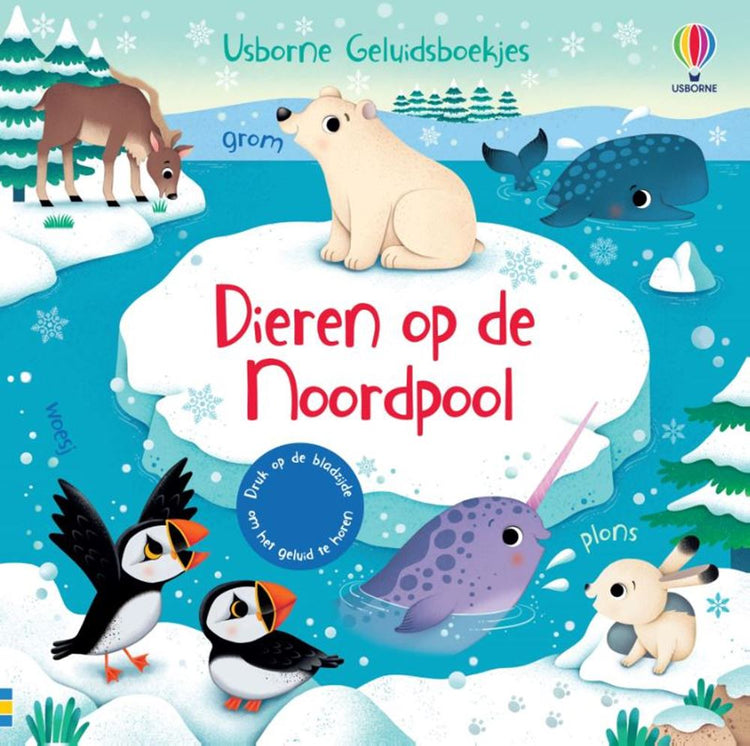 Geluidenboek: dieren op de noordpool. 1+
