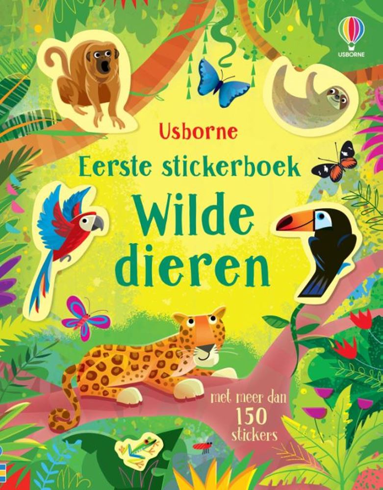 Eerste stickerboek: wilde dieren. 4+