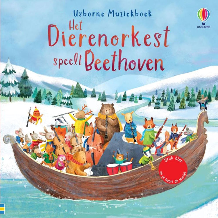 Geluidenboek dierenorkest speelt beethov
