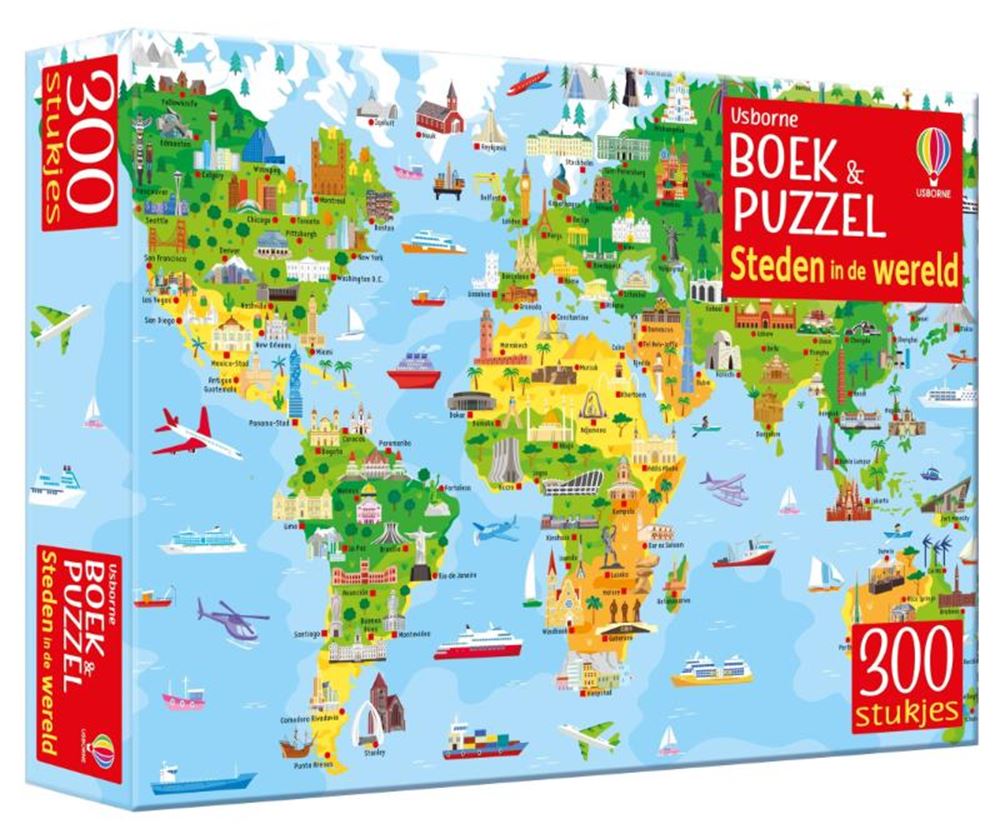 Libro con rompecabezas, ciudades del mundo. 5+