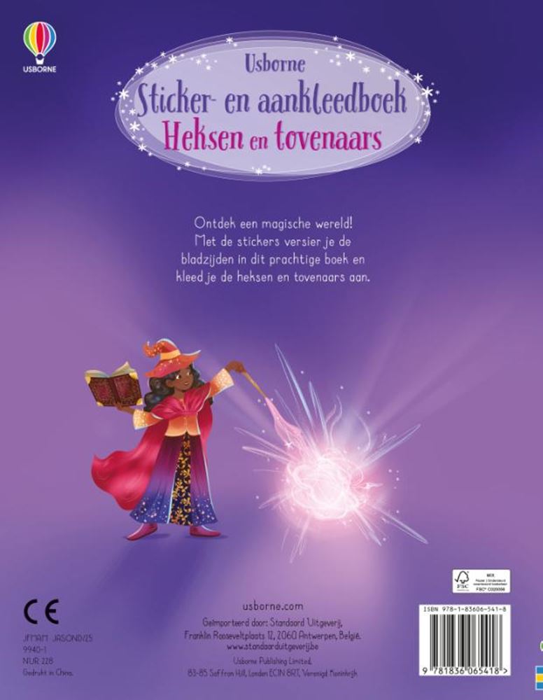 Libro di adesivi: streghe e maghi 3+