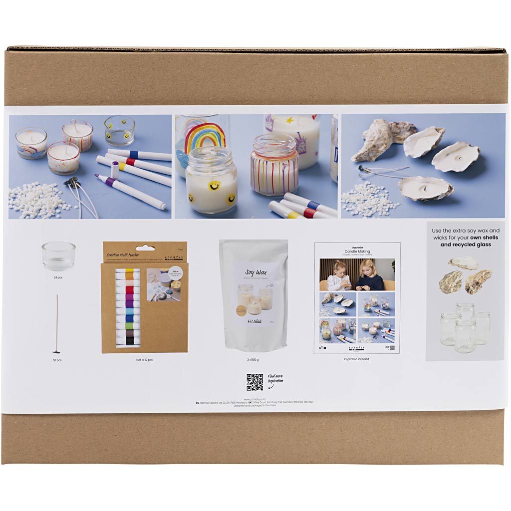 Set gruppo candele Creative Company, portacandele per lumini, 1 scatola