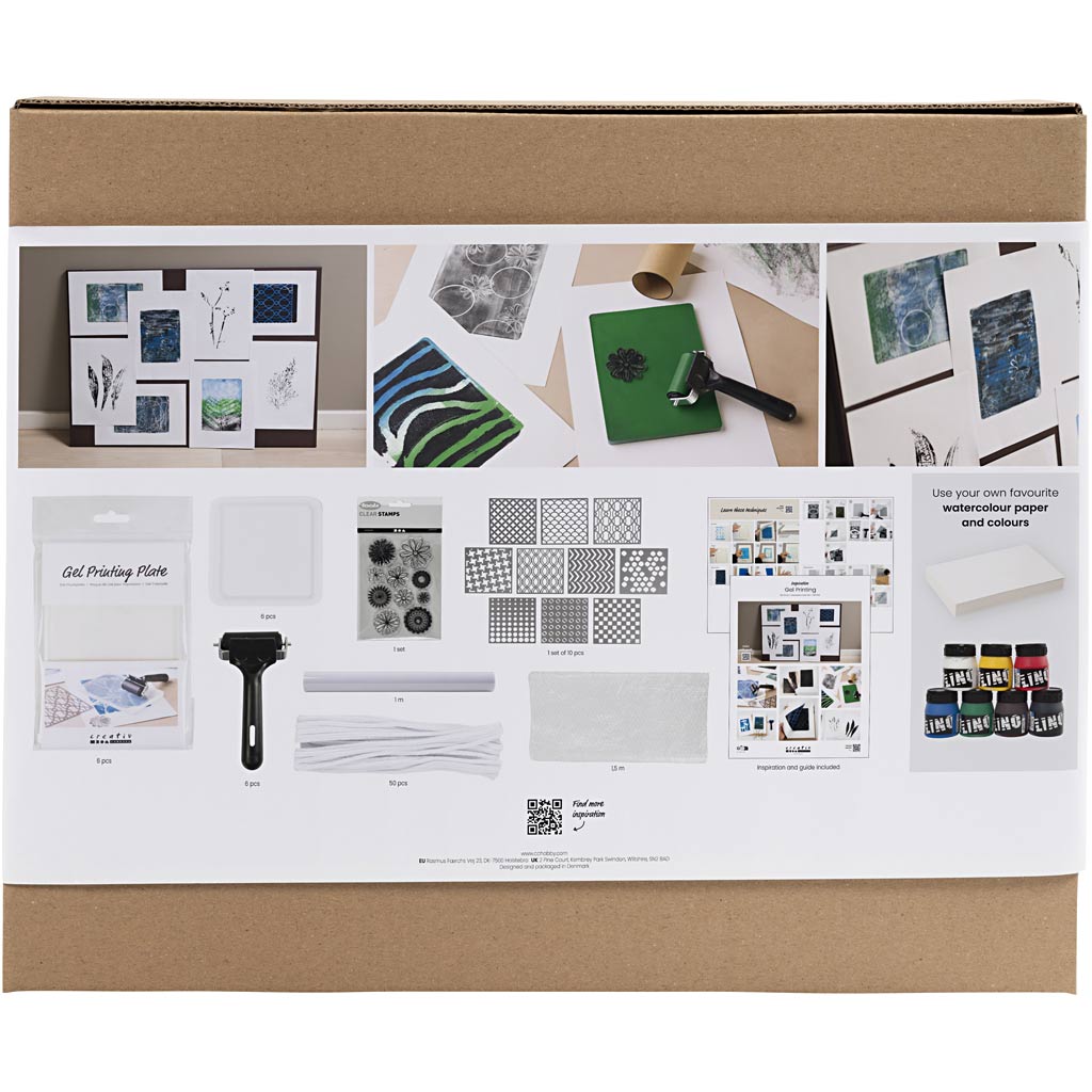 Set per stampa gel del gruppo Creative Company, 1 scatola