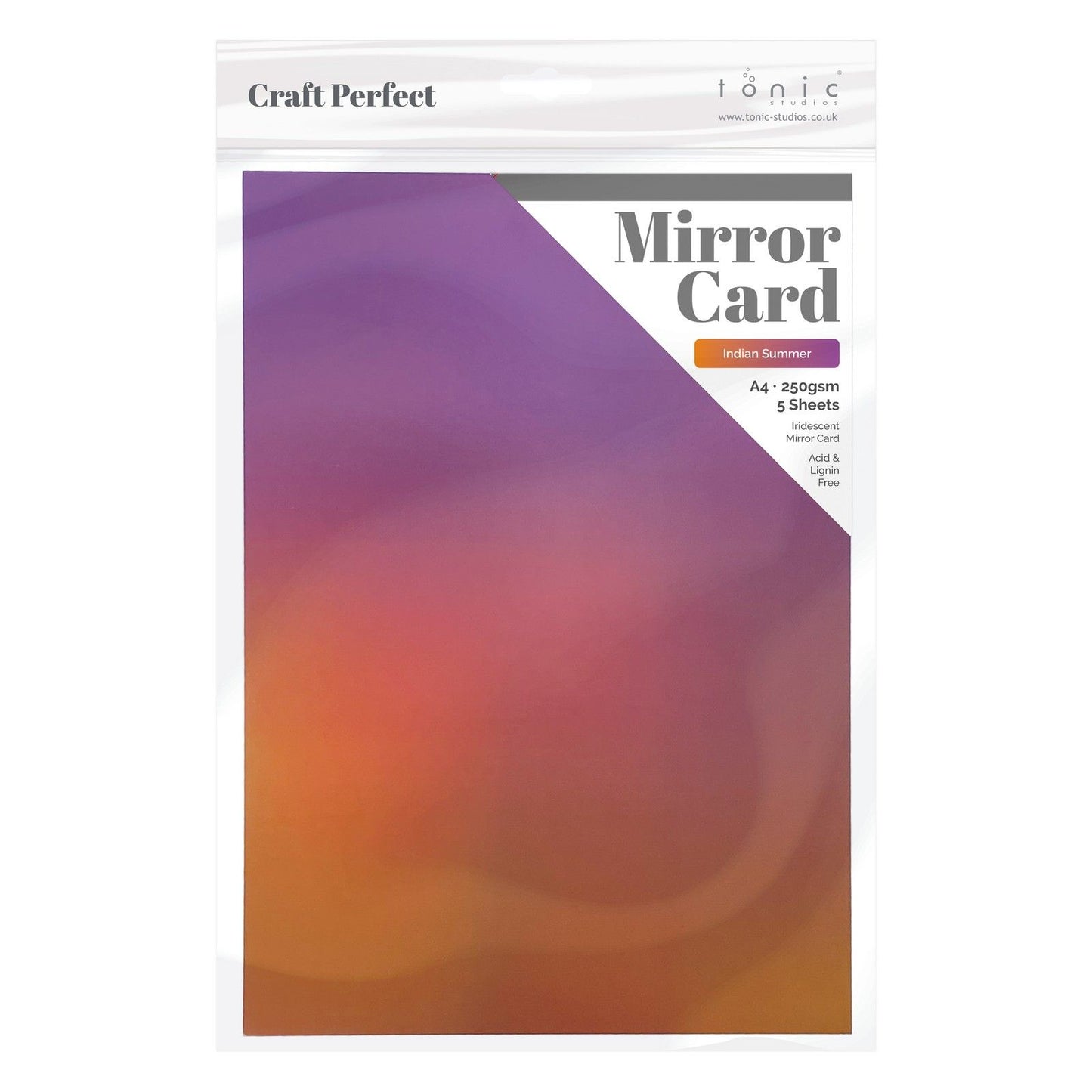 Craft Perfect di Tonic Studios Craft Perfect • cartoncino specchiato iridescente 250g Indian Summer 5pz