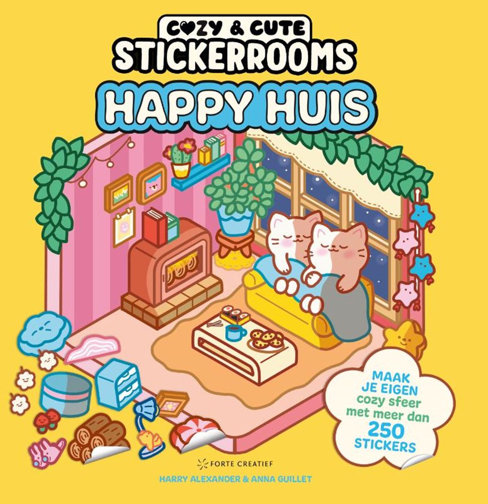 Acogedor libro de pegatinas Happy House -