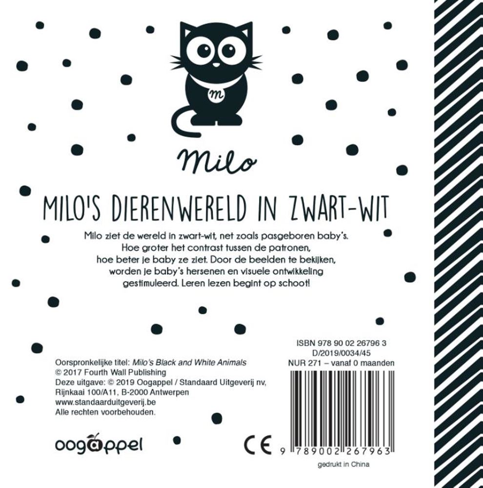 El mundo animal de Milo en blanco y negro. 0+