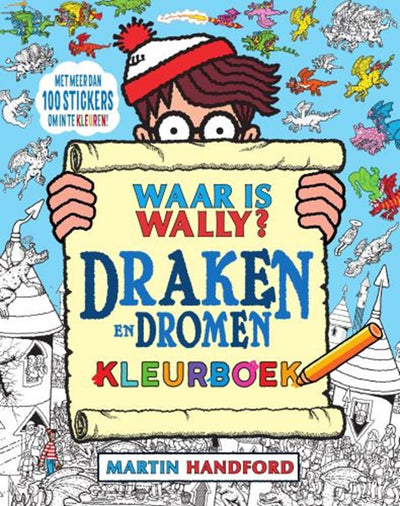 ¿Dónde está Wally? Libro de color de dragones y sueños