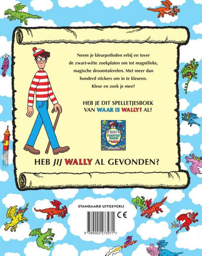 ¿Dónde está Wally? Libro de color de dragones y sueños