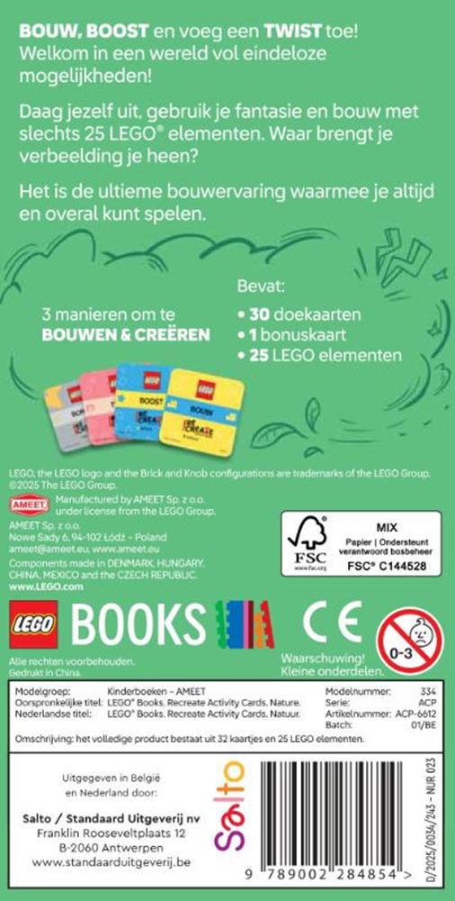 Lego recrea tarjetas de actividades: naturaleza 6+