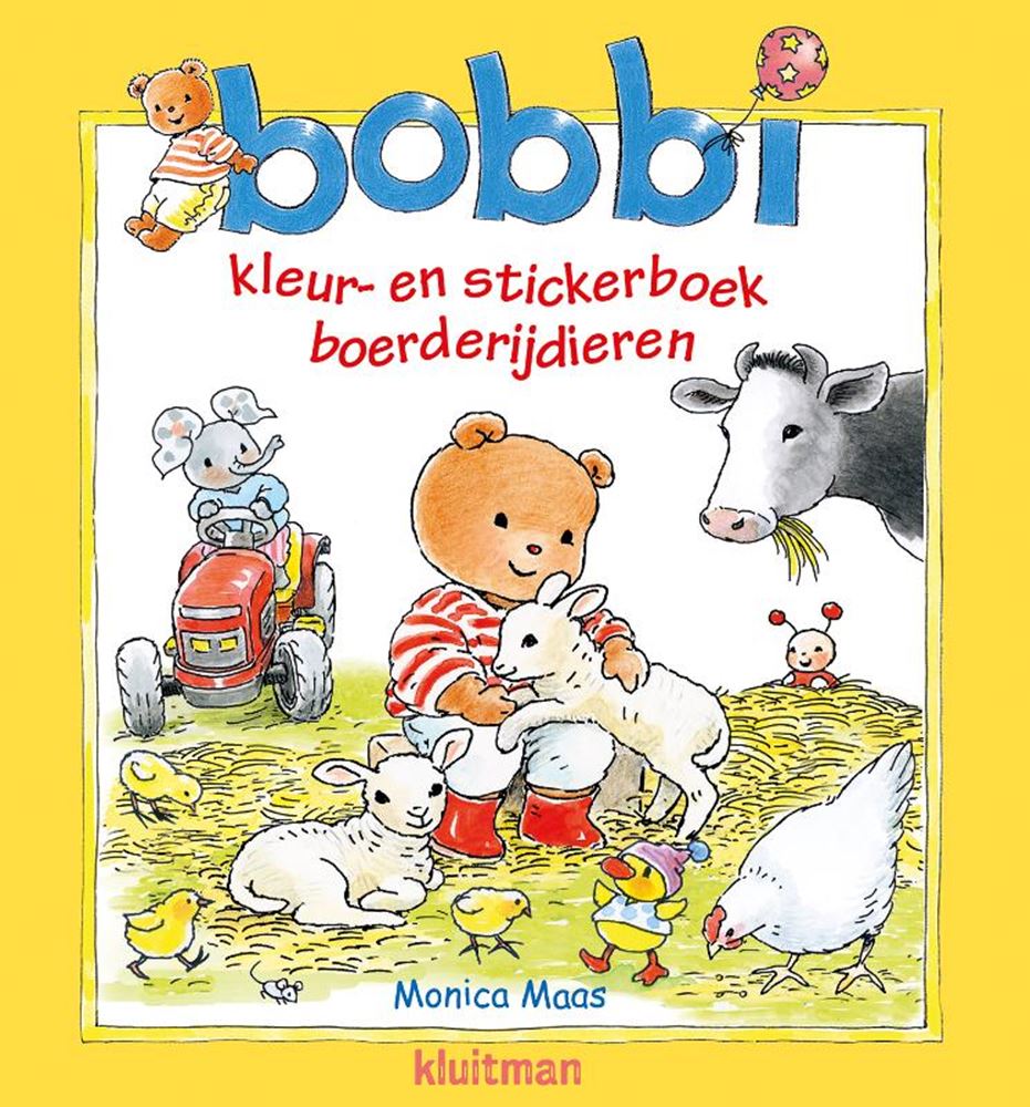 Editor Kluitman Bobbi Colors Sticker Book Farm Dieren