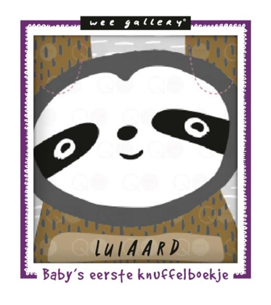 Tela de Wee Gallery con libro de abrazos, perezoso