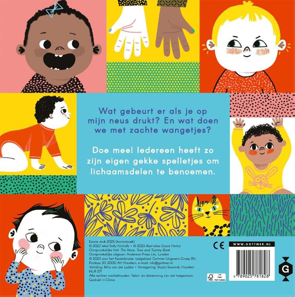Libro de cartón: el libro de la nariz, los dedos de los pies y el estómago.