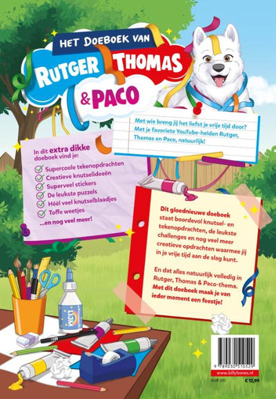 Book Doeboek Rutger, Thomas and Paco