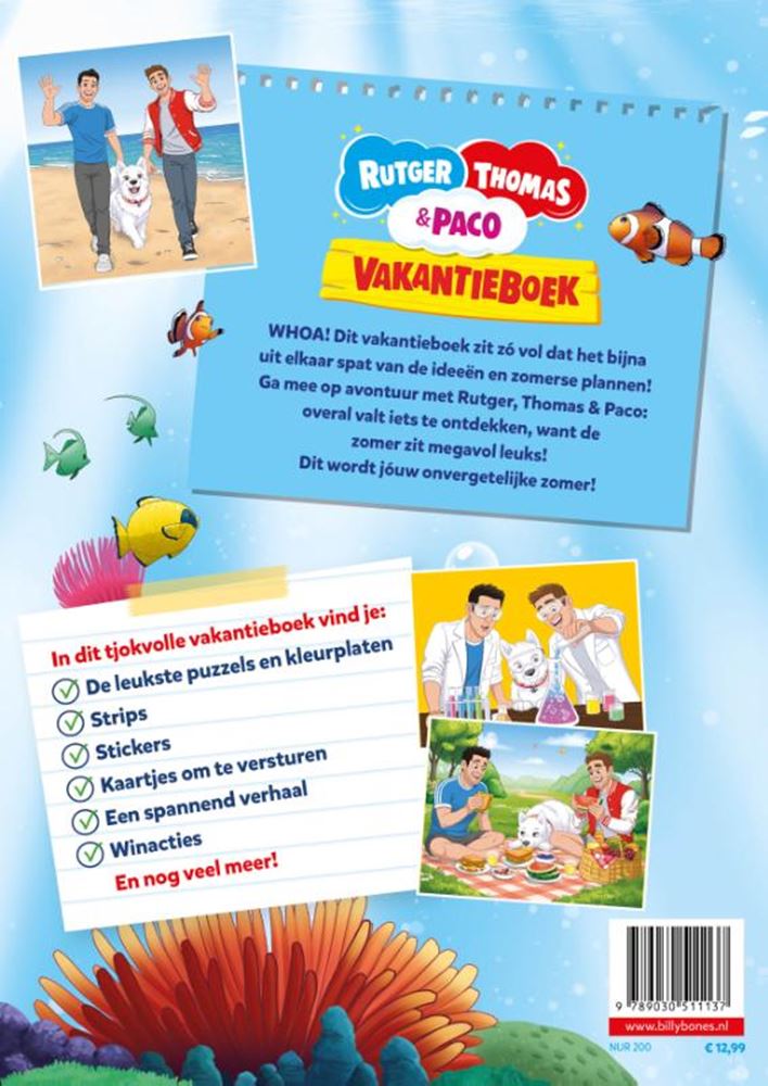Het vakantieboek van rutger, thomas en p