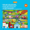 Rebo Publishers Book, Puzzle + 10 Figures Vehicles