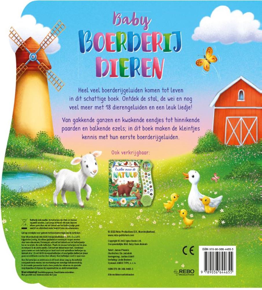 Libro sonoro de la editorial Rebo para crías de animales de granja