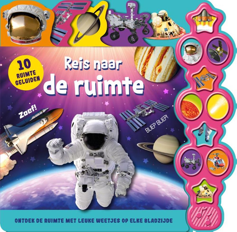 Libro sonoro de la editorial Rebo viaje al espacio