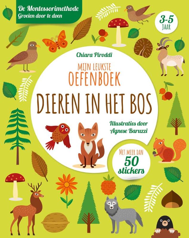 Rebo editoriales animales en el libro de ejercicios forestales