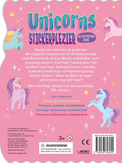 Rebo publishers unicorns stickerplezier stickerboek