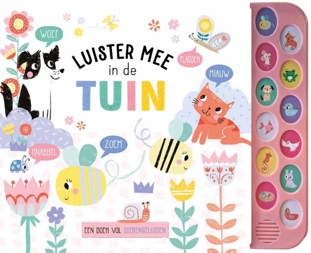 Geluidenboek: luister mee in de tuin. 4+