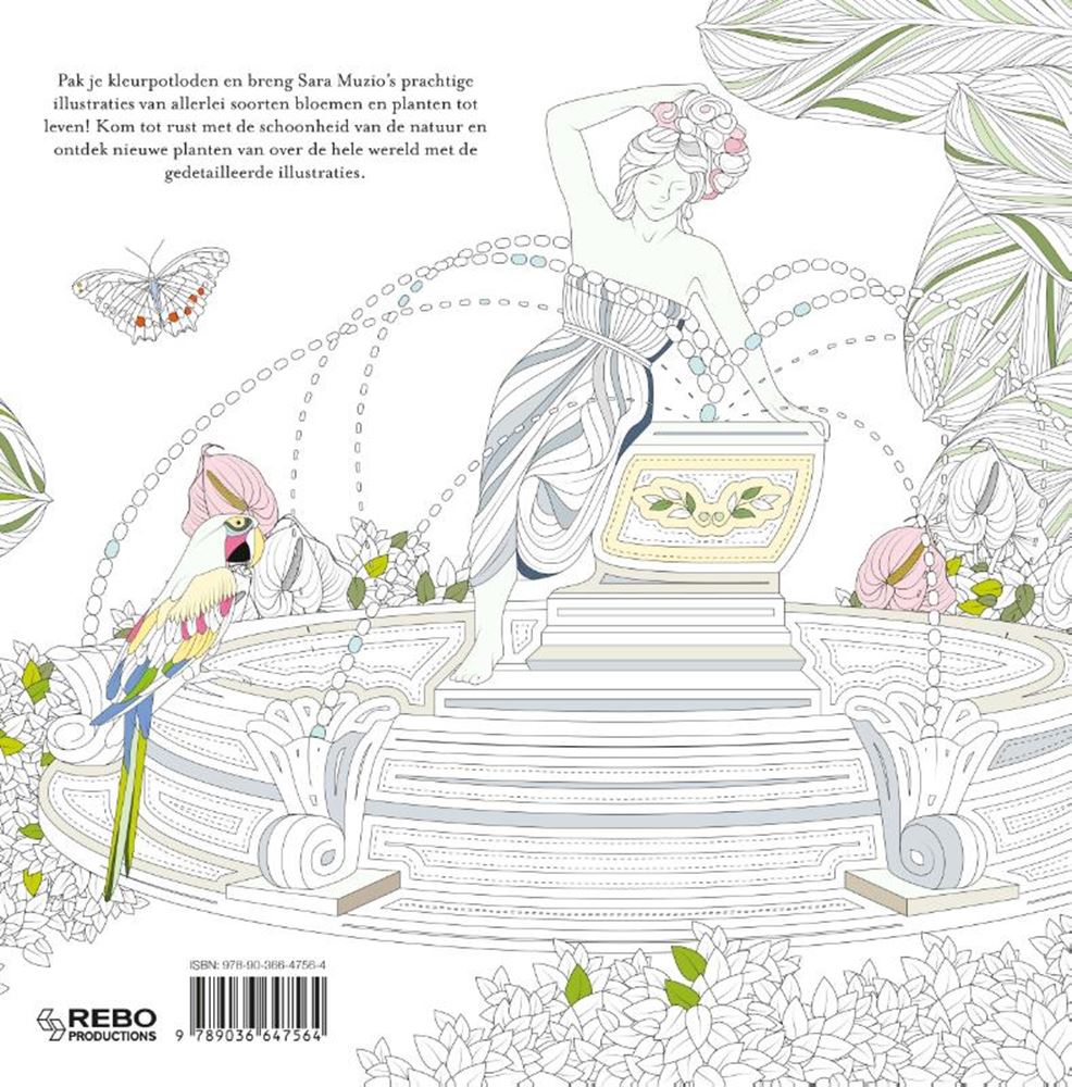 Libro para colorear: jardines botánicos adulto