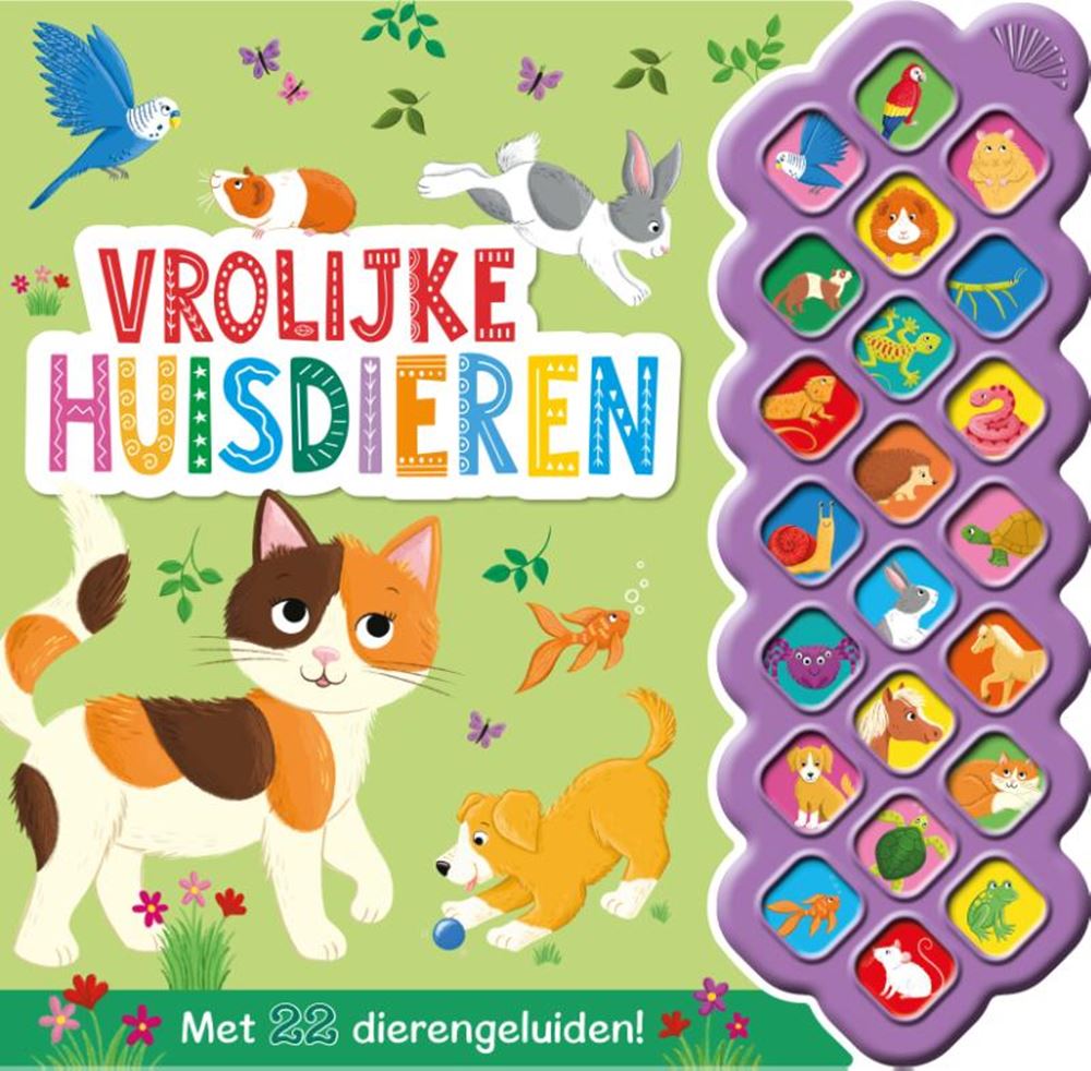 Vrolijke huisdieren - 22 geluidenboek 4+