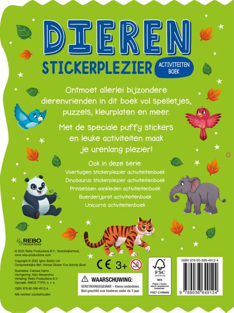 Rebo editores animales - divertido libro de actividades con pegatinas