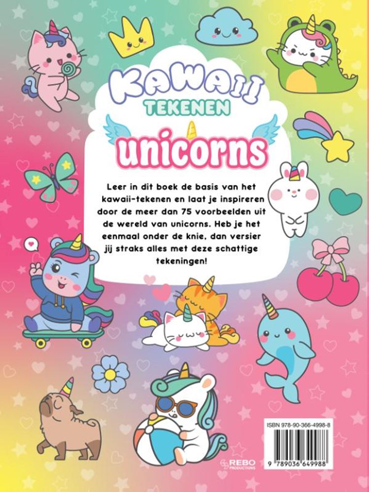 Rebo editores kawaii dibujando amigos unicornios