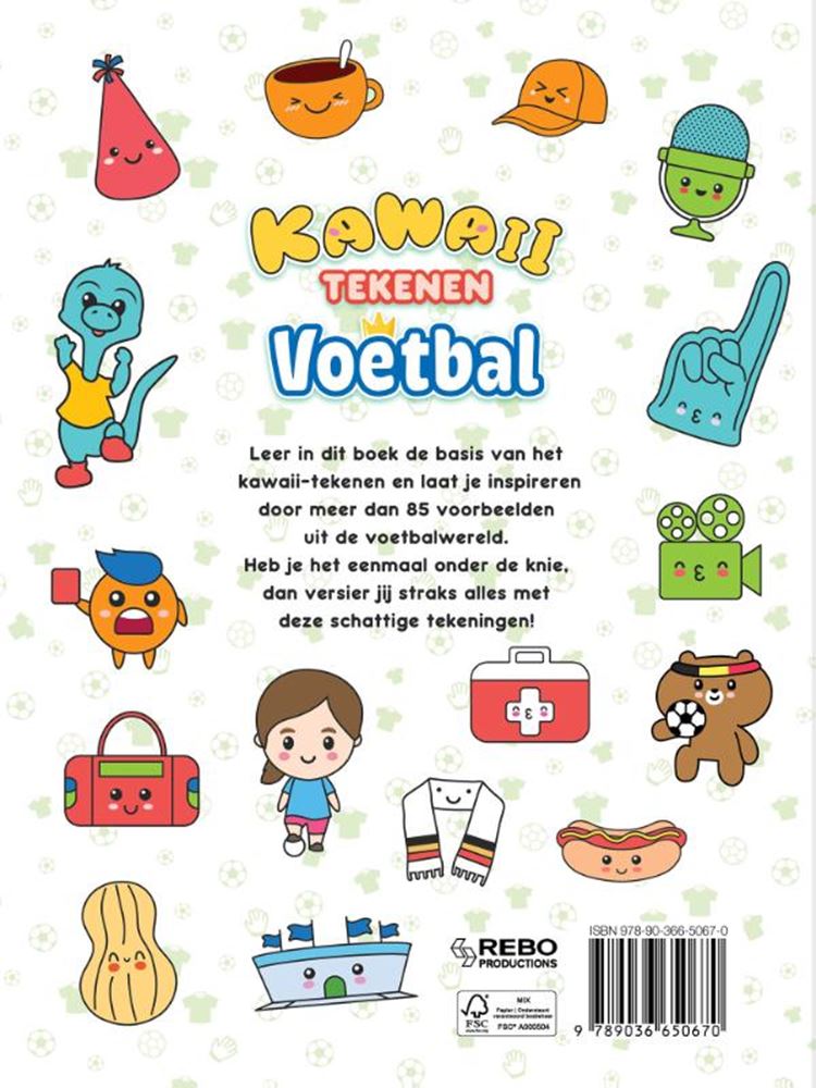 Rebo publishers kawaii tekenen voetbal 6+
