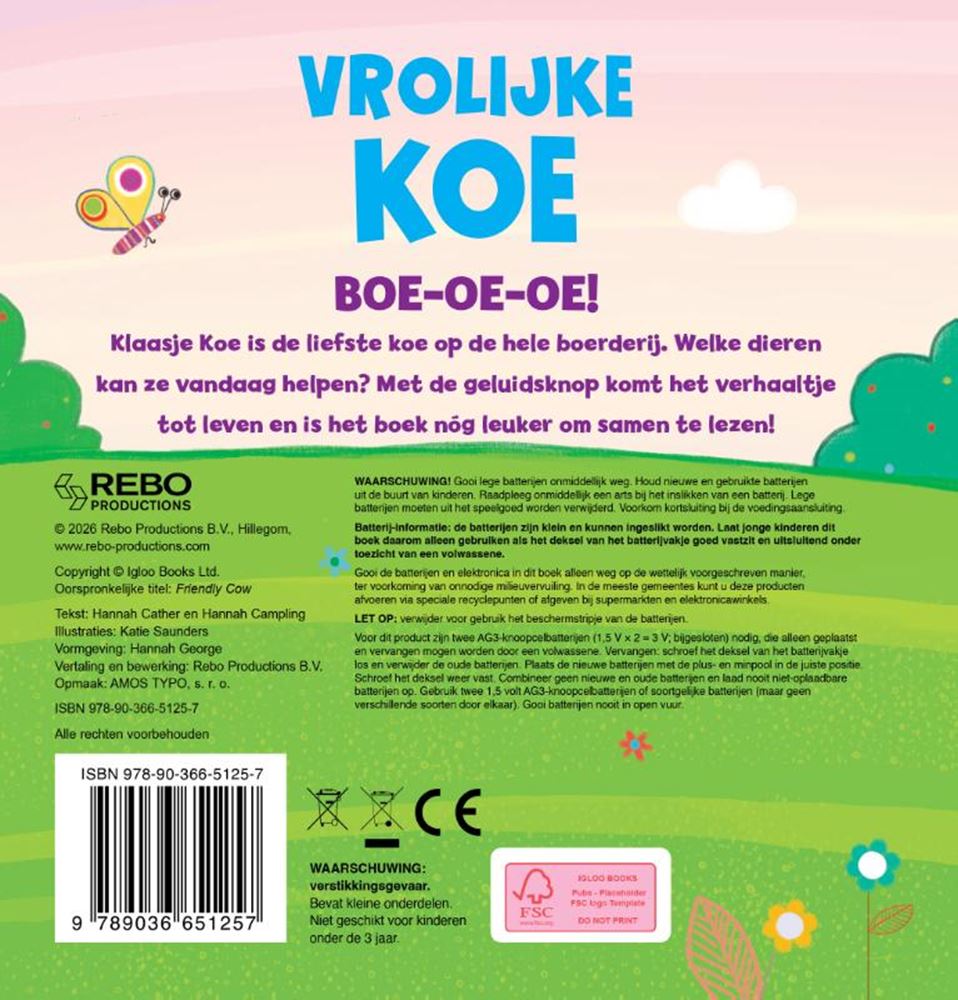 Libro sonoro: Klaasje la vaca. 1+