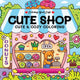 Rebo publishers cute shop - cute cozy coloring book