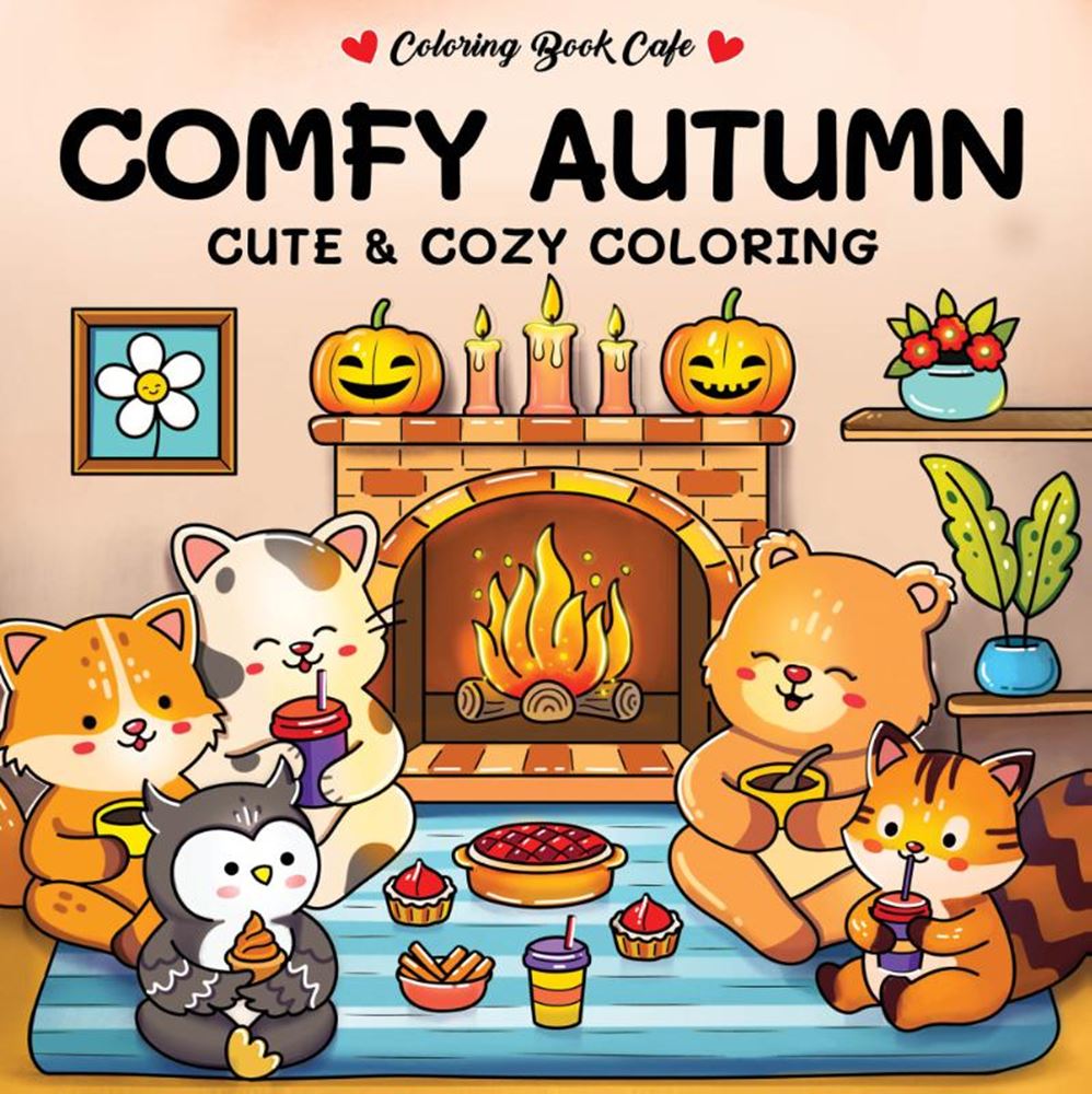 Autunno comodo degli editori Rebo: libro da colorare carino e accogliente