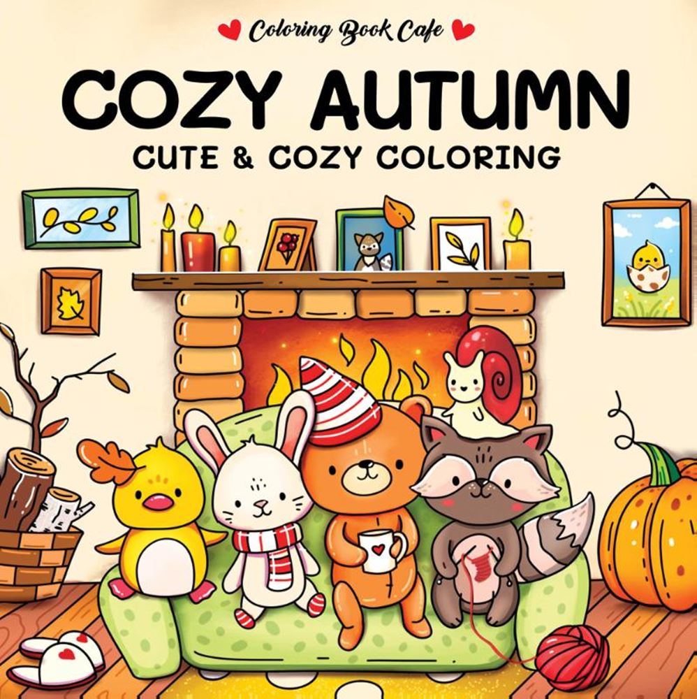 Autunno accogliente degli editori Rebo: libro da colorare carino e accogliente