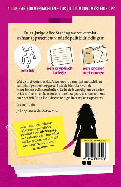 Singel uitgeverijen alice is niet de moordenaar. murdoku