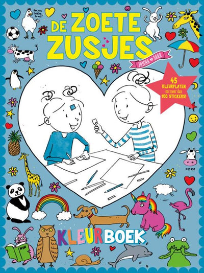 Book sweet sisters coloring book with more than 100 stickers
